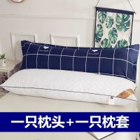 天蓝色 1.0米芯+套★格调 1.b2米长枕芯48x120cm情侣双人枕头48x150cm加长白双人枕48x180