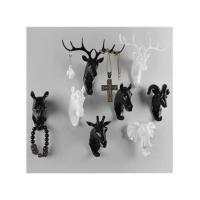 白色马头 挂衣钩创意装饰动物头挂钩鹿头衣帽钩壁饰树脂工艺品创意家居衣钩