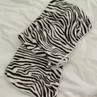 黑色斑马纹毛巾 75*35 吸水好用 ins斑马条纹浴巾速干大毛巾 家用女洗澡浴袍不掉毛可裹