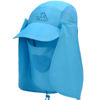 蓝色 伯希和户外防晒帽子 男女夏季轻薄防紫外线渔夫帽遮阳骑行防晒帽