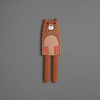 小熊 冰箱贴磁贴挂钩北欧INS装饰动物吸铁石磁贴卡通可爱创意磁性挂钩