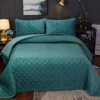 墨绿色# 1米*2米[直边款]#单件床单 水晶绒床盖双面床单夹棉加厚防滑法兰绒毛毯单双人睡垫盖毯子冬季