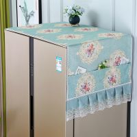 繁花似锦蓝 微波炉35*97侧面(无兜) 冰箱防尘布遮尘布单开门双开门冰箱巾帘保护罩洗衣机微波炉罩盖巾
