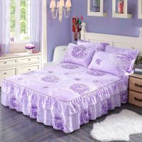 梦雅迷情 1.2米单件 夏季芦荟棉双边床裙亲肤磨毛单件套公主风防滑防尘床套罩床裙双层