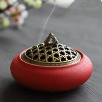 红韵香炉 单炉-送防火棉-小葫芦 丘陵峦山陶瓷香炉创意禅意香薰炉家用室内净化空气仿古檀香盘香炉