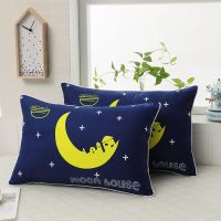 40*60蓝色月亮船[1枕芯+1枕套 男生青年一个夏天枕芯枕套枕芯套星空单人睡眠枕枕头一对蓝色单件