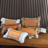 DL--多彩竹叶枕(花型随机)[30*50cm] [夏季冰藤枕茶叶枕头护颈椎助睡眠竹枕芯单人竹凉枕双人凉席枕家