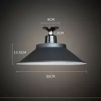 直径30cm吸顶款 工业防水灯照明门外大门灯挂灯家用围墙灯工矿led塔吊灯户外店铺
