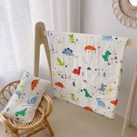 小恐龙 110X150cm 纯棉儿童夏被 儿童卡通夏凉被全棉空调被宝宝夏被幼儿园午休薄被子恐龙小汽车