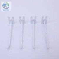 白色4.0粗铝槽板挂钩 5cm-50个 铝槽板挂钩万用板挂钩铝槽板专用挂钩饰品铝合金槽板挂钩手机配件