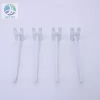 白色4.0粗铝槽板挂钩 5cm-50个 铝槽板挂钩万用板挂钩铝槽板专用挂钩饰品铝合金槽板挂钩手机配件