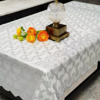 富贵吉祥银 68*68cm 防水桌布pvc塑料布艺ins防烫防油免洗茶几垫北欧台布长方形餐桌垫