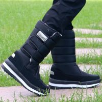 黑色 36码 偏小建议买大一号 东北雪地靴男冬季棉鞋户外男女情侣加厚防滑高筒靴子大码男鞋
