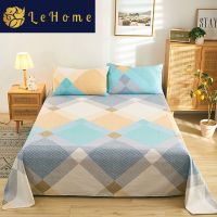 TL-彩虹格 床单:1.2*2.3米[0.9床用] LEHOME加密加厚老粗布床单亚麻凉席三件套单双人棉麻单件