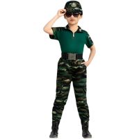虎斑短袖长裤 100 儿童迷彩服军装夏令营军训蛙服战狼特种兵套装男童户外服装演出服