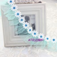 蒂芙尼蓝 1米价格 5小花花边 网纱花边 缝纫diy配件 鞋帽装饰辅料 床品服装辅料