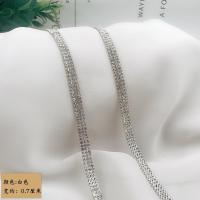 水钻白色[宽度0.7厘米/90厘米] 宝石烫钻花边码链链条DIY婚纱礼服帽子鞋子帽子服饰装饰辅料配件