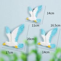 一套大中小飞鸟 地中海风格海鸟套三壁饰树脂彩绘海鸥和平鸽壁挂件背景墙饰装饰品