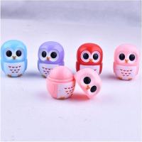 粉色 猫头鹰润唇膏儿童唇油保湿滋润补水皮淡化唇纹唇部护理防干裂