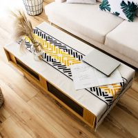 [棉麻防水]倾城白金茶几布 50*160cm 茶几桌布北欧轻奢棉麻防水防油免洗客厅餐桌布艺长方桌电视柜台布