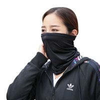 冰丝黑色-遮耳 防晒面罩帽子夏季遮脸护颈户外遮阳钓鱼透气挂耳面巾冰丝头套围