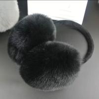 仿兔毛黑 耳套保暖耳罩男女秋冬季兔耳朵蝴蝶结超大耳包耳捂