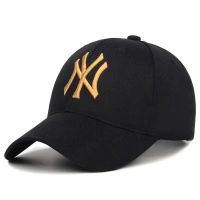 黑金大标硬顶 棒球帽女春夏韩版小标NY软顶鸭舌帽子ins百搭防晒遮阳帽男潮牌