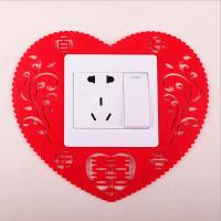 心型 [5个]开关贴 结婚婚庆用品开关贴 创意个性婚礼客厅婚房装饰布置无纺布开关