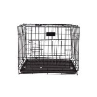 黑色35*25*33 标准:含托盘 狗笼子猫笼子狗窝猫窝折叠宠物笼加密固兔笼中小型犬笼带厕所鸡笼