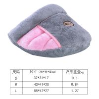 新款拖鞋窝-灰色 S码 秋冬天加绒加厚保暖宠物狗窝泰迪狗狗用品可机洗加菲猫猫窝猫睡袋