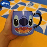 史迪奇 迪士尼陶瓷马克杯水杯送勺子个性可爱少女潮流家用办公喝水咖啡杯