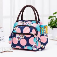 深蓝红点 大容量加厚手提包便当妈妈包上班买菜手拎饭盒袋子女包妈咪外出包