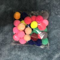 小号3CM一包(30个装) 猫玩具球球毛绒静音球无声弹力逗猫滚球幼猫自嗨小猫磨爪猫咪用品