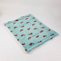 蓝色好多鱼(羊羔绒+法兰绒) 46cm*35cm(6斤内使用 冬季加厚狗窝猫窝睡觉棉被子加厚保暖毛绒大型加厚睡垫狗垫子地