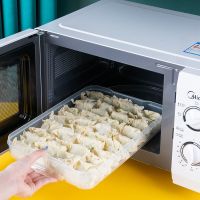 莫兰迪淡雅黄_ 加厚加大(一盒无盖) 加厚饺子盒厨房家用水饺盒冰箱保鲜盒收纳盒塑料冷冻托盘馄饨盒