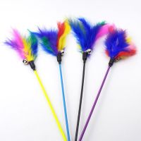 七彩羽毛款(一支装) 羽毛逗猫棒带铃铛 羽毛逗猫棒带铃铛猫玩具套装自嗨猫咪用品逗猫玩具猫猫玩具宠物