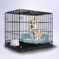 黑色套餐一_随机发个坏的 临时款36cm(带托盘无礼物) 狗笼小型犬超大号中大型家用室内猫笼子宠物猫咪兔子泰迪窝带厕所