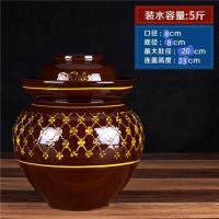 装水容量5斤 四川泡菜坛子陶瓷小号家用腌菜土陶缸加厚酸菜厨房储物密封罐老式