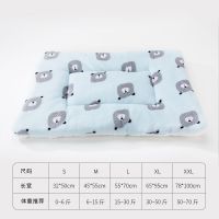 浅蓝小熊[方款] S-小型 嬉皮狗狗垫子猫狗窝垫宠物棉垫毯子毛毯被子耐咬秋天四季通用用品