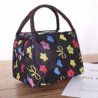 普通款-花蝴蝶 手提包女手拎学生饭盒包手提袋帆布包防水多功能便当包妈咪小布包