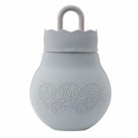 灰色小号 冰袋礼物硅胶热水袋注水可爱小号迷你暖水袋女学生暖宫防爆加厚