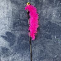 毛绒条逗猫棒1根(颜色随机) 火鸡毛逗猫棒短杆斗小猫玩具长条毛绒训猫棒幼猫自嗨神器猫咪用品