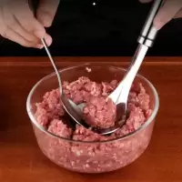 1把肉丸制作勺+1把小勺子 肉丸子制作器神器压丸子捞肉丸勺子鱼丸不锈钢挤肉丸工具厨房家用