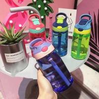 鸭嘴款450毫升随机一个 一个水杯 水杯女带吸管可爱塑料杯学生儿童高颜值防摔卡通水瓶产妇专用杯子