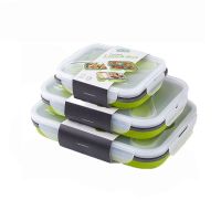 一格 小号(600ml) Naturehike户外可折叠硅胶餐具野餐保鲜便当盒饭盒可伸缩餐具套装