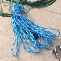 15米手绳 手抛网飞盘网渔网撒网捕鱼网配件拉丝线单丝线8字环转环手绳套管