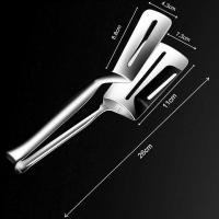 加厚款201煎铲 单个装 304不锈钢煎铲夹子煎鱼铲三合一牛排铲家用多功能厨房烙煎饼锅铲