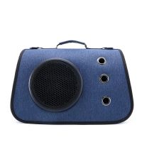 太空舱手提款[颜色随机] 标准四件套 猫包外出车载便携狗包太空舱透气透明猫书包双肩大空间宠物背包