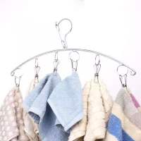 6夹外防风[1个装] 不锈钢 生锈包退 不锈钢衣架子挂衣服架阳台袜架多夹晒衣架夹子袜子多功能晾衣架子