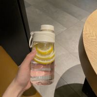 透明单杯/450ml. 直饮款 可爱学生吸管杯塑料杯防摔便携韩版高颜值透明杯子男女大容量水杯